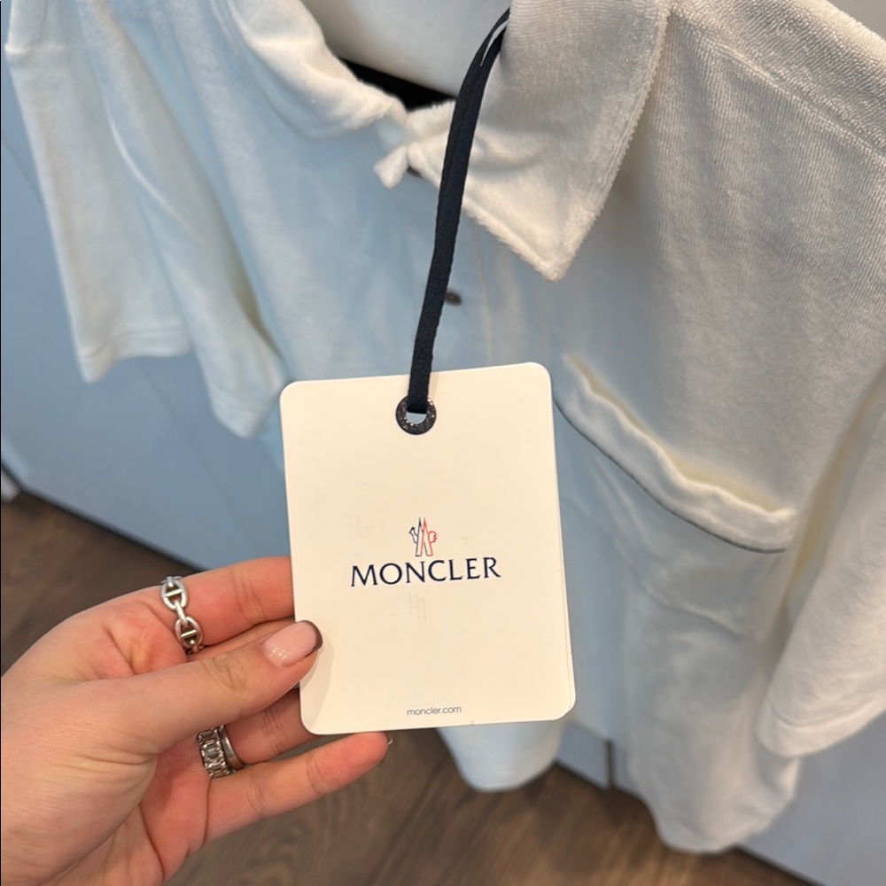 MONCLER BNWT Terry White Polo Shirt - Picture 4 of 5